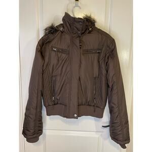 NWOT Women's First Kiss large fall Jacket Coat brown